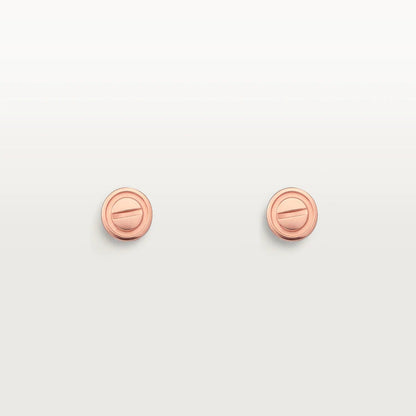 [⭐Haelin Jewelry]LOVE EARRINGS PINK GOLD 10MM