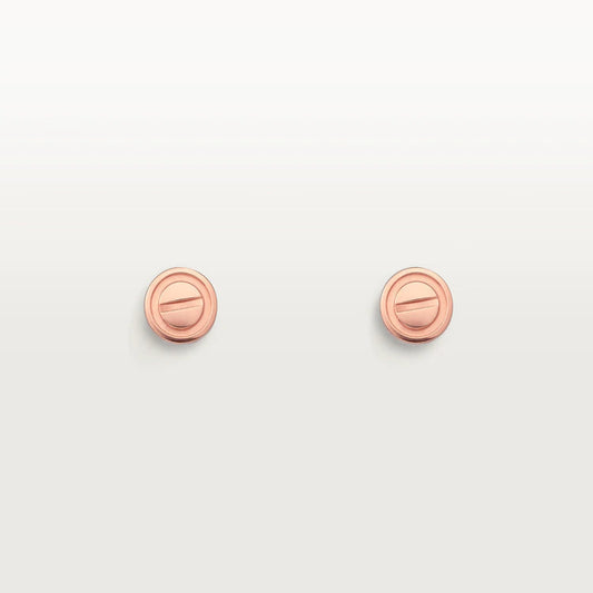 [⭐Haelin Jewelry]LOVE EARRINGS PINK GOLD 10MM