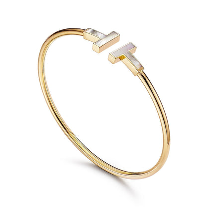 [Haelin Jewelry]T BRACELET 1.8MM MOP PINK GOLD