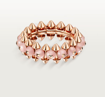 [⭐Haelin Jewelry]CLASH ELEGANT ROSE GOLD RING FEATURING NATURAL AGATE
