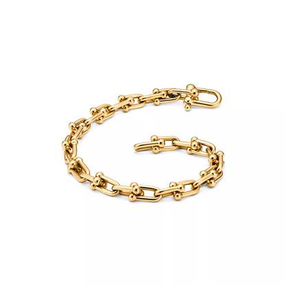 [Haelin Jewelry]HARDWEAR SMALL LINK 26 MOTIF GOLD BRACELET
