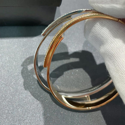 [⭐Haelin Jewelry]Move Noa Rose Gold Pavé Diamond Bangle Bracelet