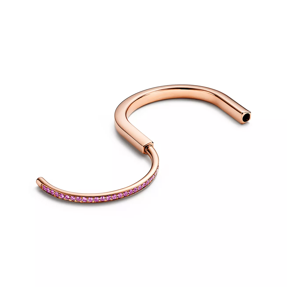 [Haelin Jewelry]LOCK BRACELET ROSE DIAMOND PINK GOLD