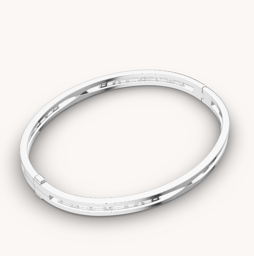 [⭐Haelin Jewelry]ZERO 1 SPIRAL LOGO SILVER BRACELET