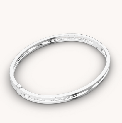 [⭐Haelin Jewelry]ZERO 1 SPIRAL LOGO SILVER BRACELET