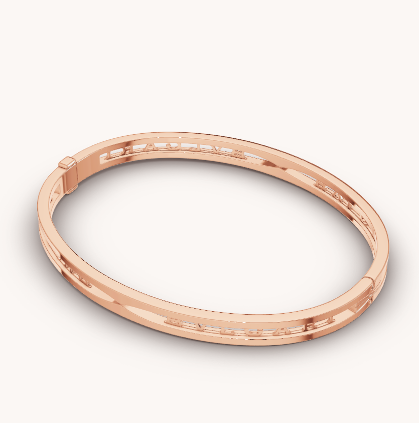 [⭐Haelin Jewelry]ZERO 1 SPIRAL LOGO PINK GOLD BRACELET