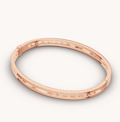[⭐Haelin Jewelry]ZERO 1 SPIRAL LOGO PINK GOLD BRACELET