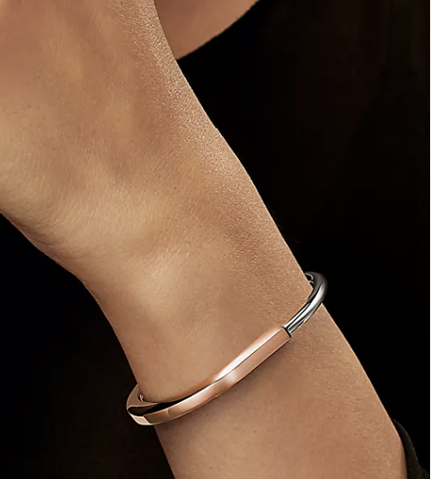 [Haelin Jewelry]LOCK BRACELET ROSE AND WHITE GOLD