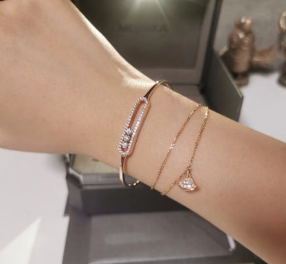 [⭐Haelin Jewelry]Move Pavé Diamond Bangle Bracelet M