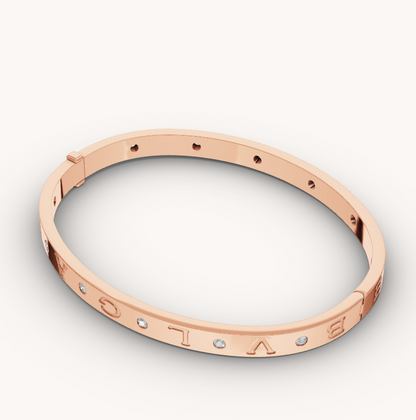 [⭐Haelin Jewelry]ZERO 1 PINK GOLD 12 DIAMONDS BRACELET