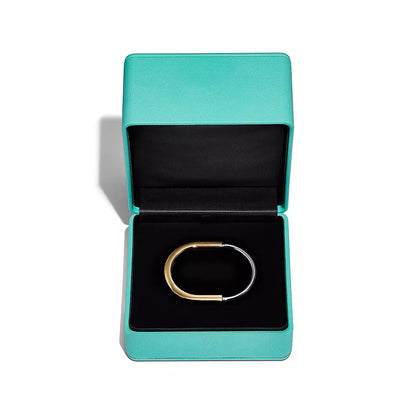 [Haelin Jewelry]LOCK BRACELET YELLOW AND WHITE GOLD
