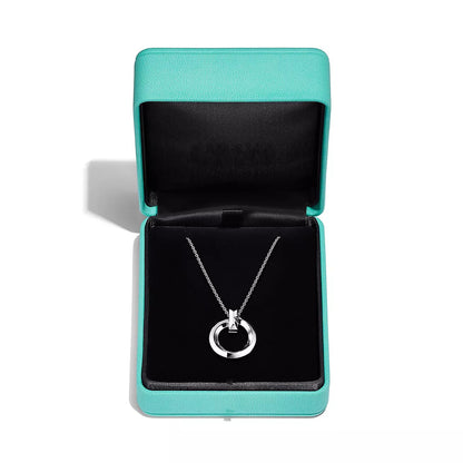 [Haelin Jewelry]T CIRCLE PENDENT SILVER NECKLACE