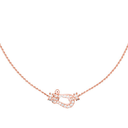 [⭐Haelin Jewelry]FORCE 10 PINK GOLD DIAMOND NECKLACE
