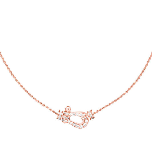 [⭐Haelin Jewelry]FORCE 10 PINK GOLD DIAMOND NECKLACE