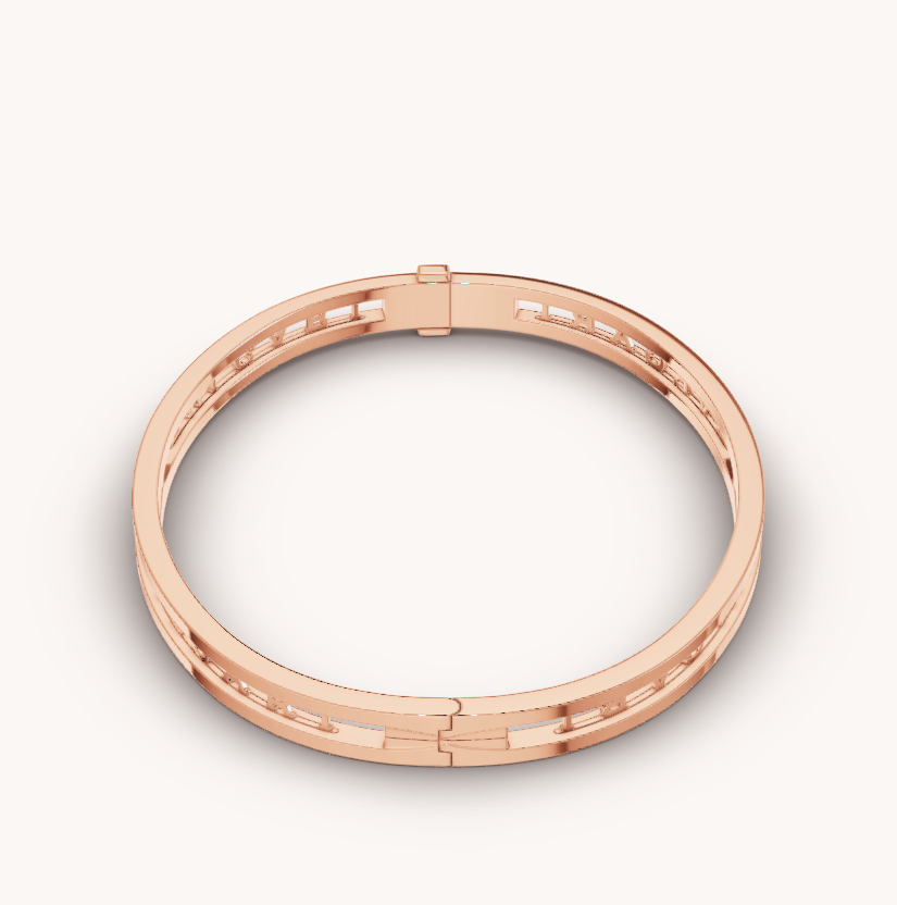 [⭐Haelin Jewelry]ZERO 1 SPIRAL LOGO PINK GOLD BRACELET