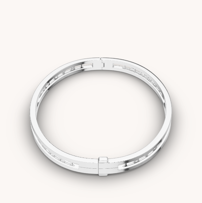 [⭐Haelin Jewelry]ZERO 1 SPIRAL LOGO SILVER BRACELET