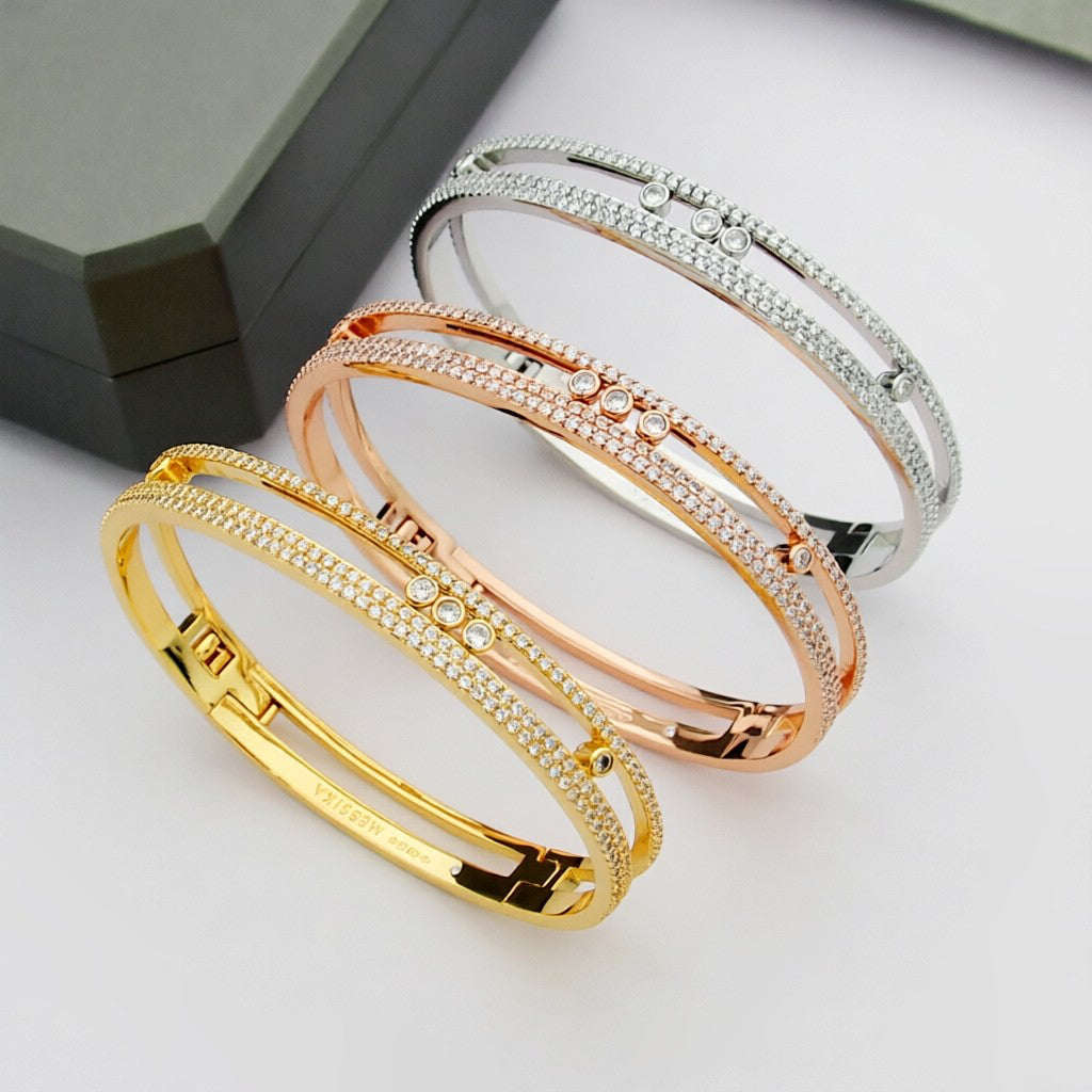 [⭐Haelin Jewelry]Move Romane pavé bangle