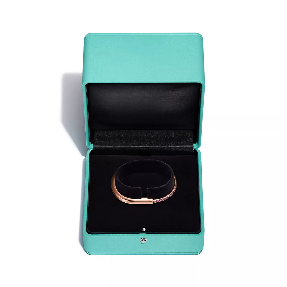 [Haelin Jewelry]LOCK BRACELET ROSE DIAMOND PINK GOLD
