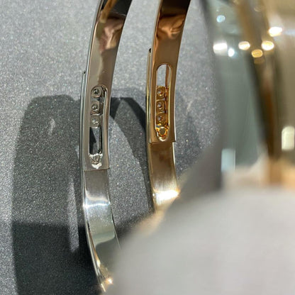 [⭐Haelin Jewelry]Move Noa Rose Gold Pavé Diamond Bangle Bracelet