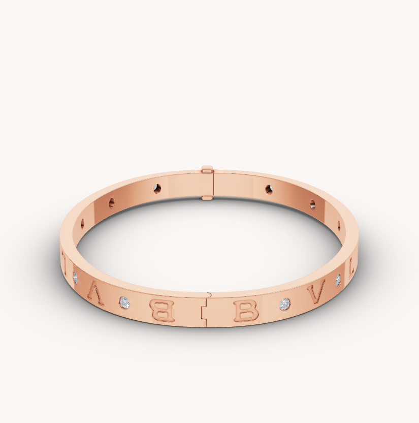 [⭐Haelin Jewelry]ZERO 1 PINK GOLD 12 DIAMONDS BRACELET