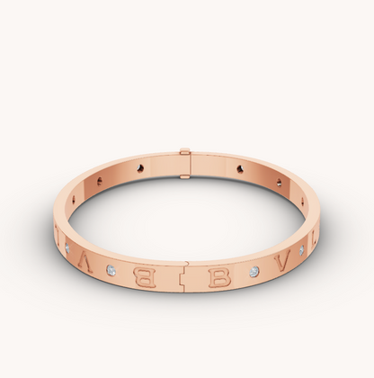 [⭐Haelin Jewelry]ZERO 1 PINK GOLD 12 DIAMONDS BRACELET