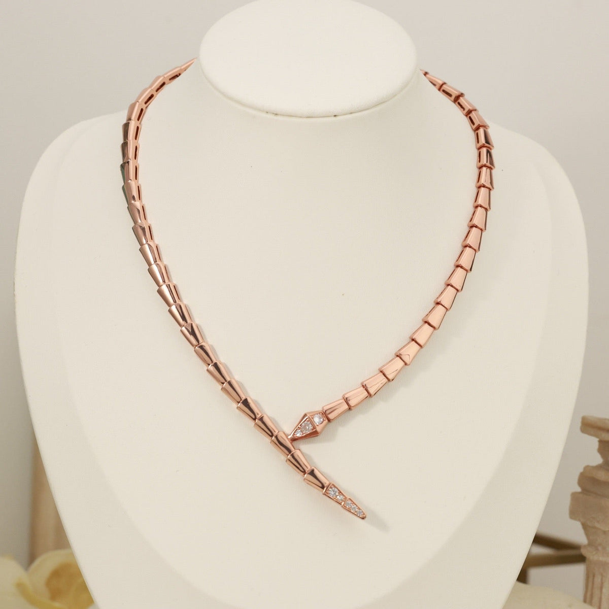 [⭐Haelin Jewelry]NEW！SERPENT DIAMOND AT BOTH ENDS NECKLACE