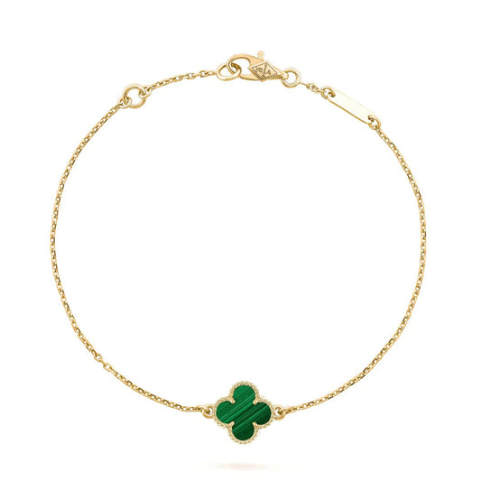 [⭐Haelin Jewelry]CLOVER BRACELET MALACHITE 1 MOTIF