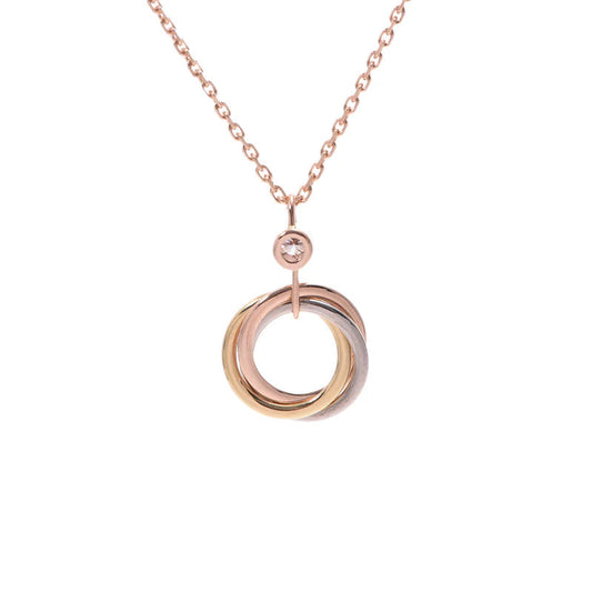 [⭐Haelin Jewelry]TRINITY SILVER GOLD PINK GOLD NECKLACE