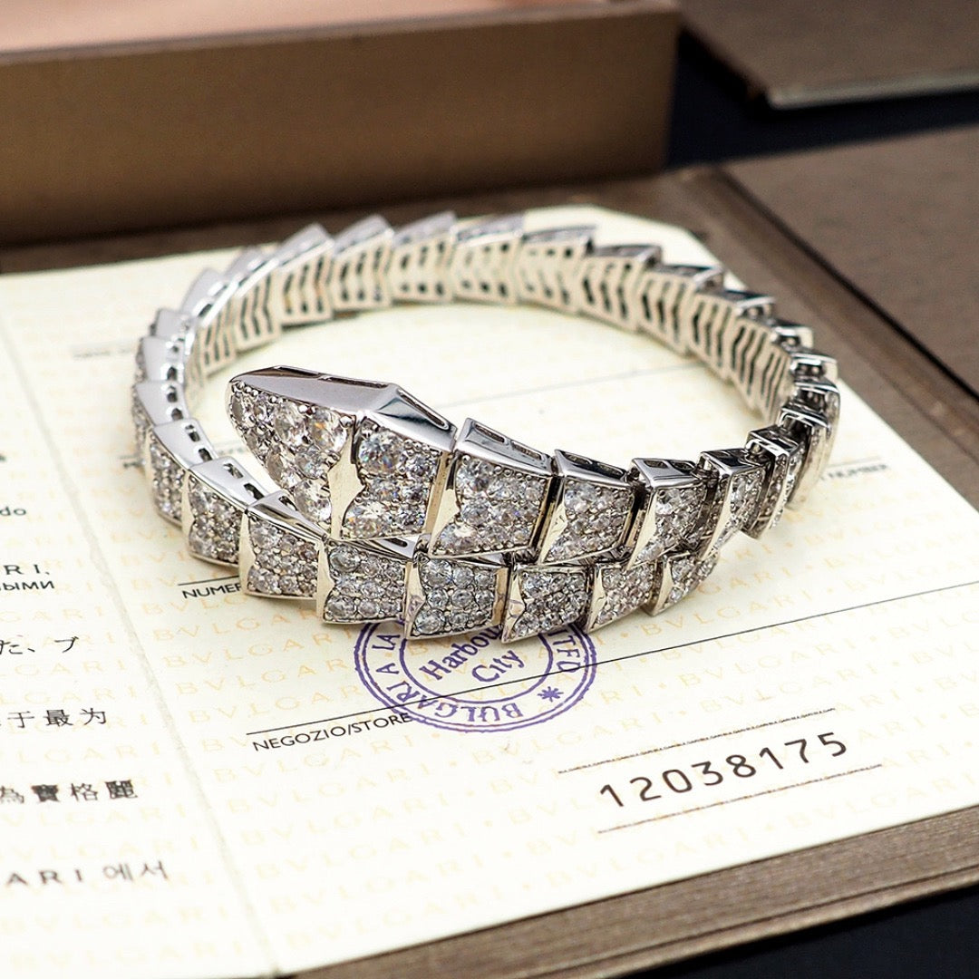 [⭐Haelin Jewelry]SERPENTI BRACELET 8MM SILVEE DIAMOND