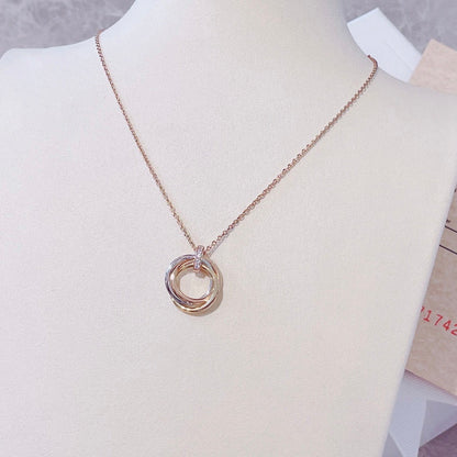 [⭐Haelin Jewelry]TRINITY NECKLACE GOLD  DIAMONDS