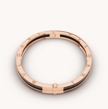 [⭐Haelin Jewelry]ZERO 1 PINK GOLD WITH MATTE BLACK CERAMIC BRACELET