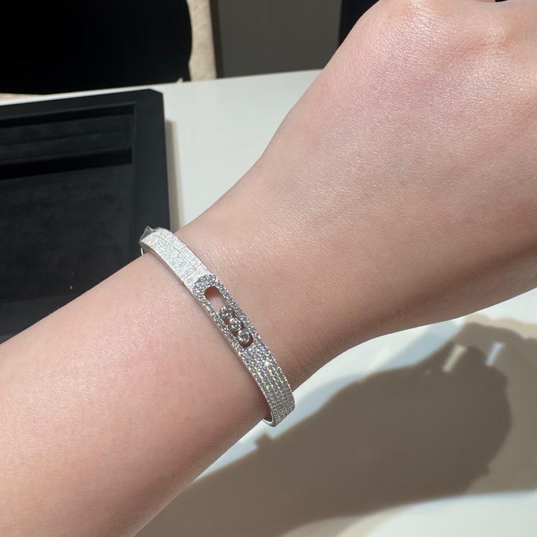 [⭐Haelin Jewelry]Move Noa Ciselé half pavé bangle