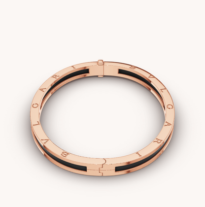 [⭐Haelin Jewelry]ZERO 1 PINK GOLD WITH BLACK CERAMIC BRACELET