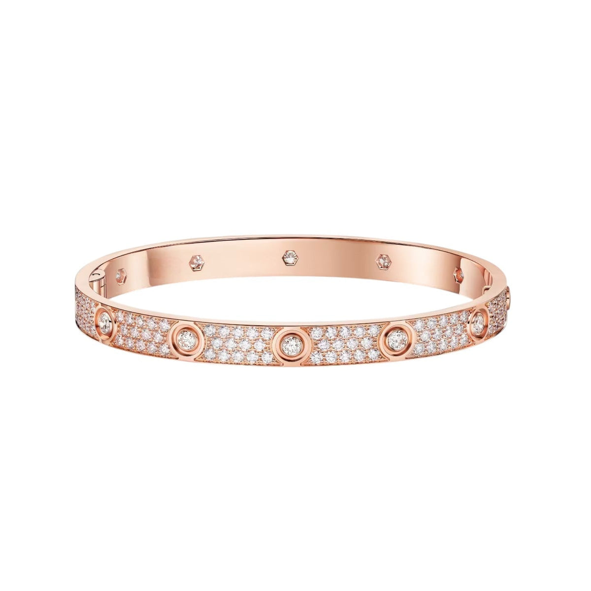 [⭐Haelin Jewelry]LOVE BRACELET 6.1MM DIAMOND-PAVED 10 BIG DIAMONDS