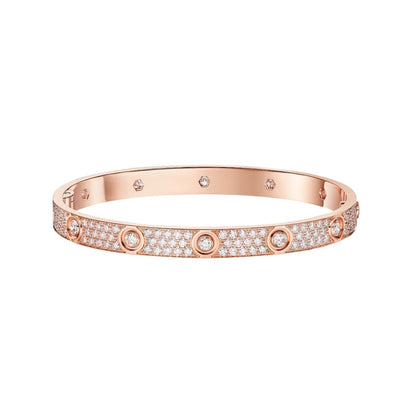 [⭐Haelin Jewelry]LOVE BRACELET 6.1MM DIAMOND-PAVED 10 BIG DIAMONDS