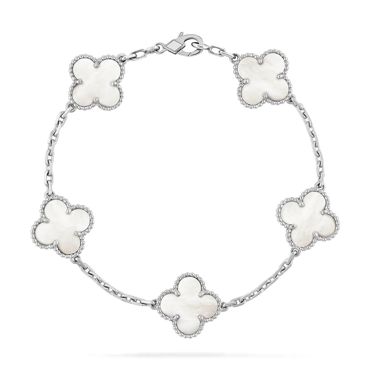 [⭐Haelin Jewelry]CLOVER WHITE PEARL MOP 5 MOTIF BRACELET COLLECTION