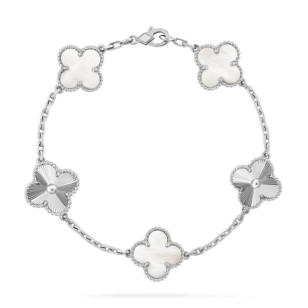 [⭐Haelin Jewelry]CLOVER WHITE PEARL MOP 5 MOTIF BRACELET COLLECTION