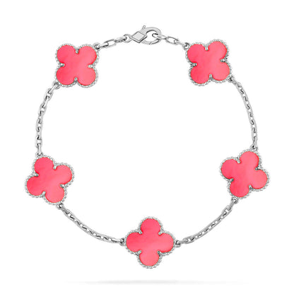 [⭐Haelin Jewelry] CLOVER 5 MOTIFS  PINK MOP BRACELET COLLECTION