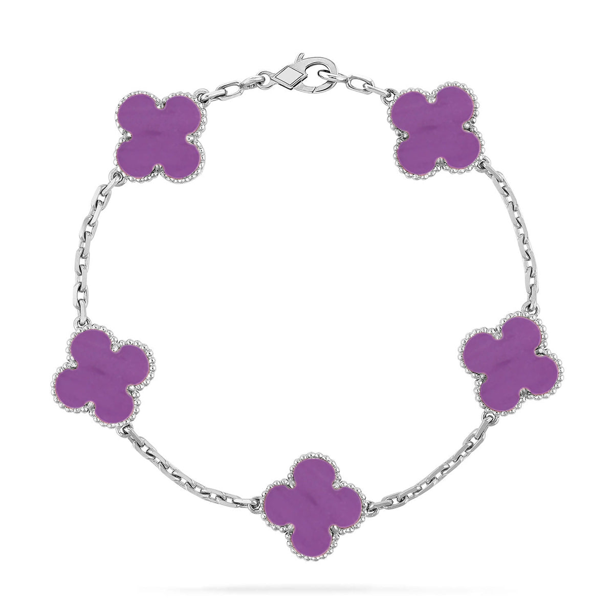 [⭐Haelin Jewelry] CLOVER 5 MOTIF VIOLET BRACELET COLLECTION