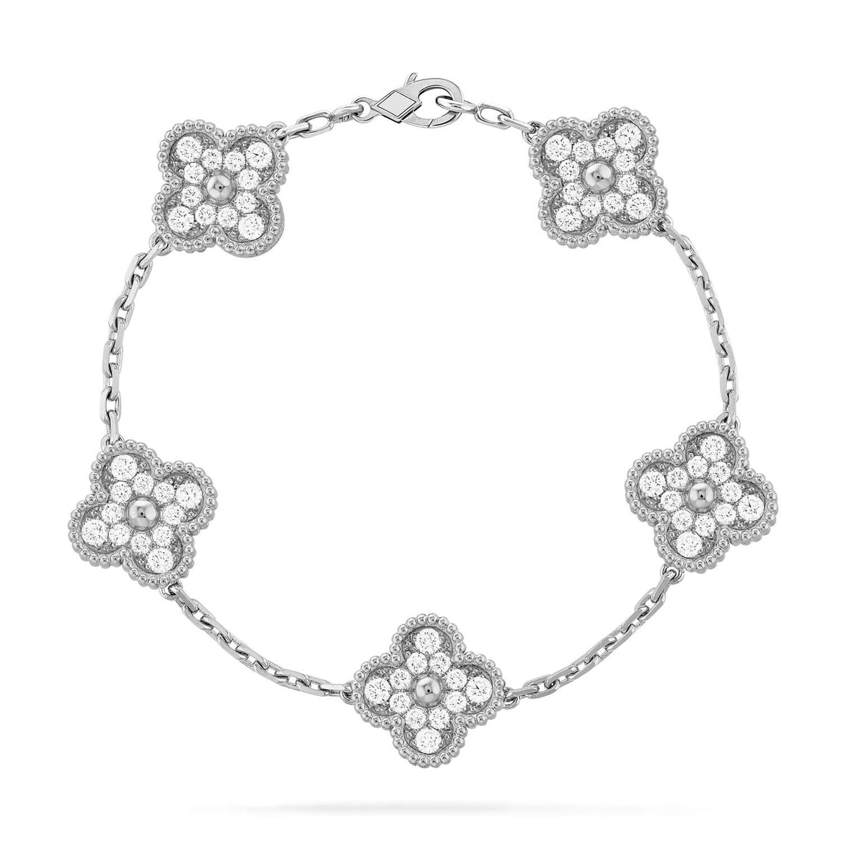 [⭐Haelin Jewelry] CLOVER 5 MOTIF FULL DIAMOND BRACELET COLLECTION