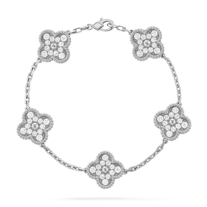 [⭐Haelin Jewelry] CLOVER 5 MOTIF FULL DIAMOND BRACELET COLLECTION