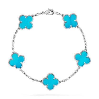 [⭐Haelin Jewelry] CLOVER 5 MOTIF TURQUOISE BRACELET COLLECTION