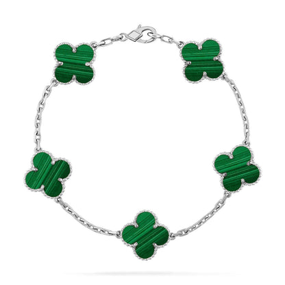 [⭐Haelin Jewelry] CLOVER 5 MOTIF MALACHITE BRACELET COLLECTION