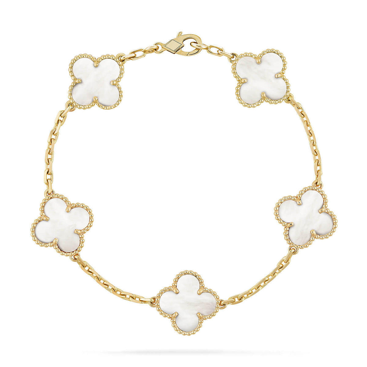 [⭐Haelin Jewelry]CLOVER WHITE PEARL MOP 5 MOTIF BRACELET COLLECTION