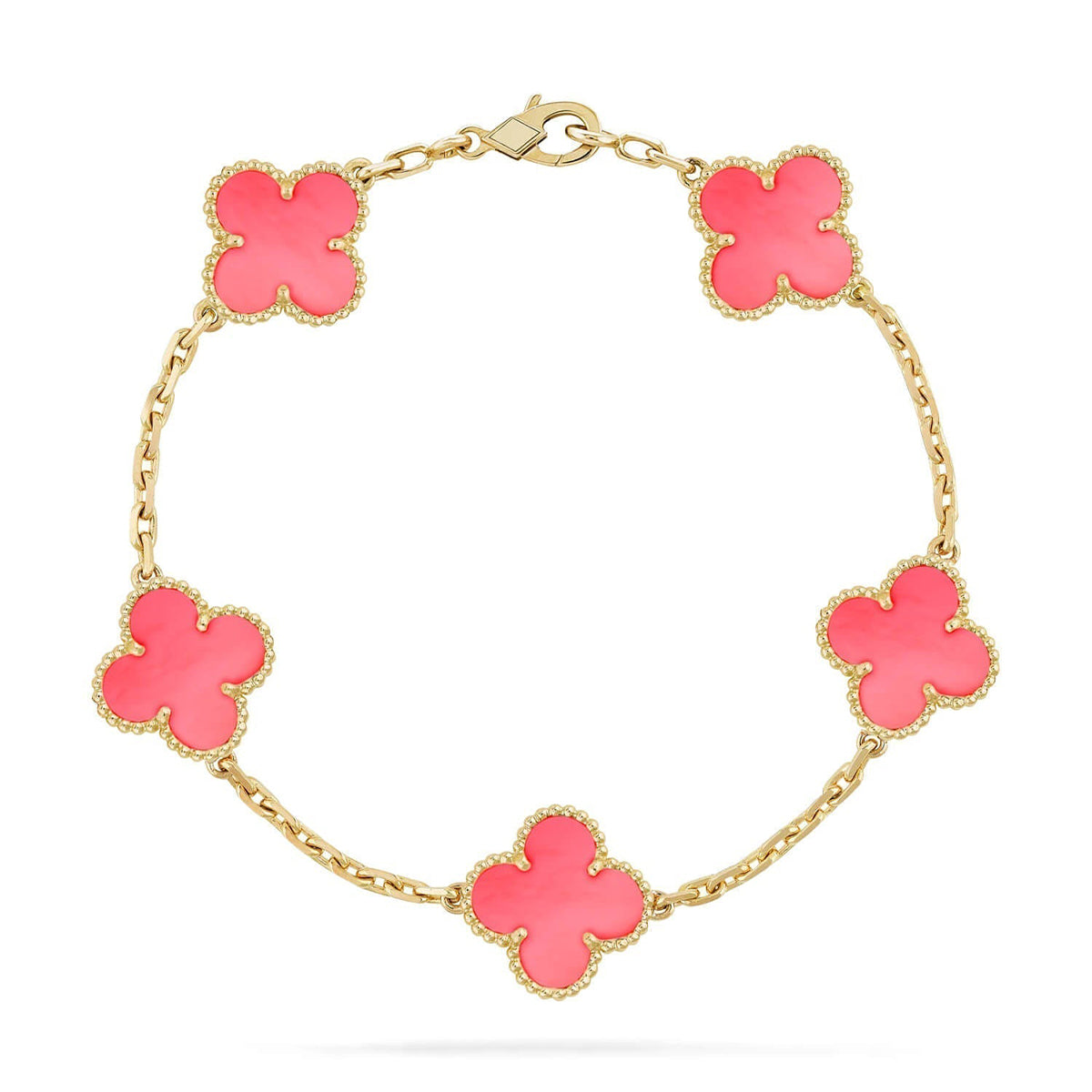 [⭐Haelin Jewelry] CLOVER 5 MOTIFS  PINK MOP BRACELET COLLECTION