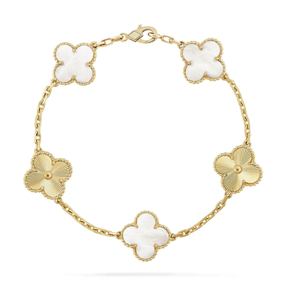 [⭐Haelin Jewelry]CLOVER WHITE PEARL MOP 5 MOTIF BRACELET COLLECTION