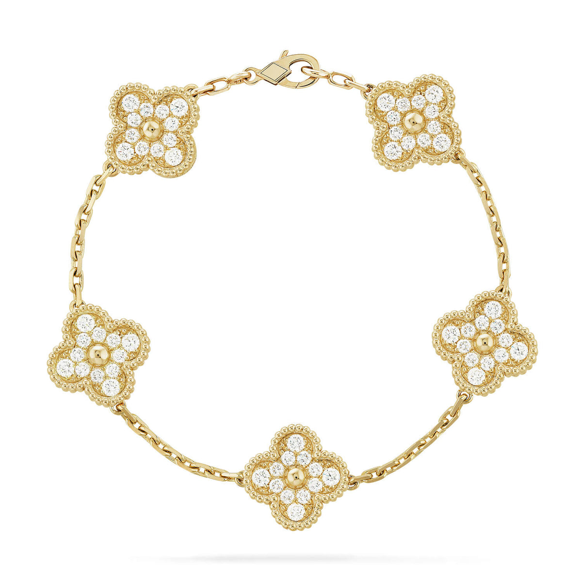 [⭐Haelin Jewelry] CLOVER 5 MOTIF FULL DIAMOND BRACELET COLLECTION