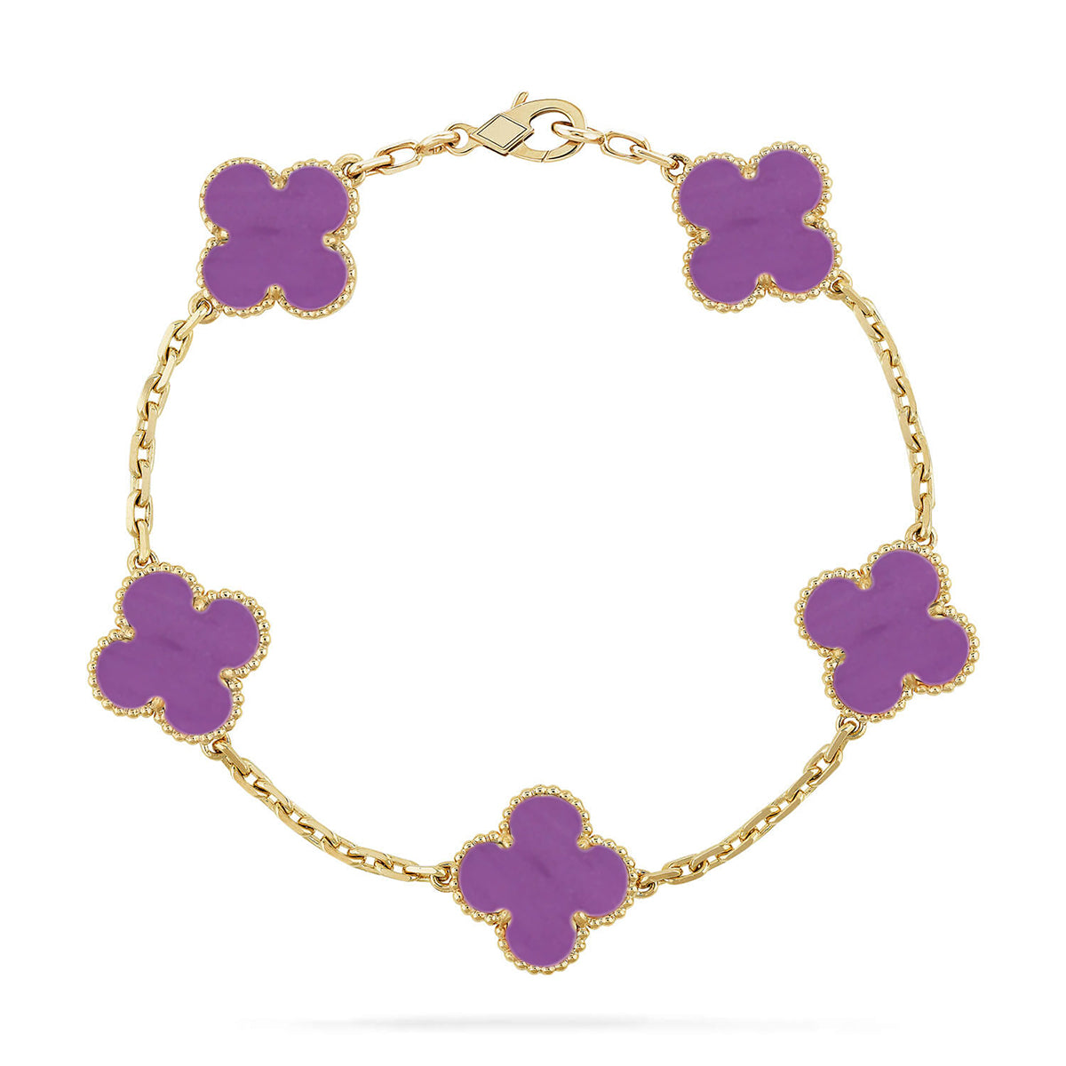 [⭐Haelin Jewelry] CLOVER 5 MOTIF VIOLET BRACELET COLLECTION