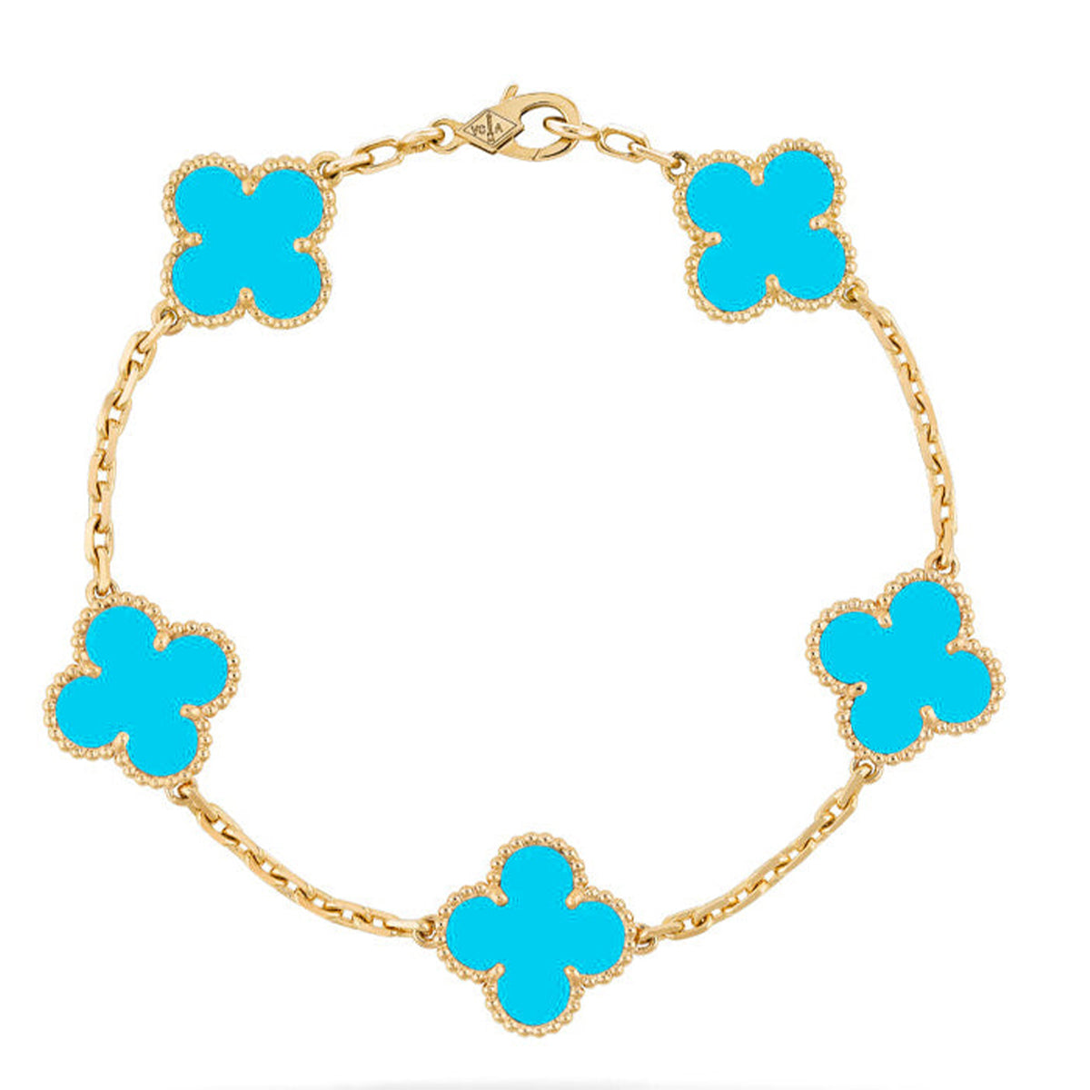 [⭐Haelin Jewelry] CLOVER 5 MOTIF TURQUOISE BRACELET COLLECTION