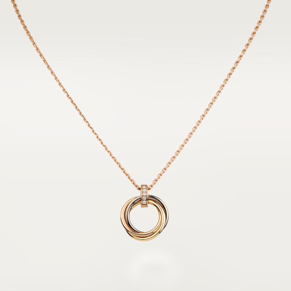 [⭐Haelin Jewelry]TRINITY NECKLACE GOLD  DIAMONDS